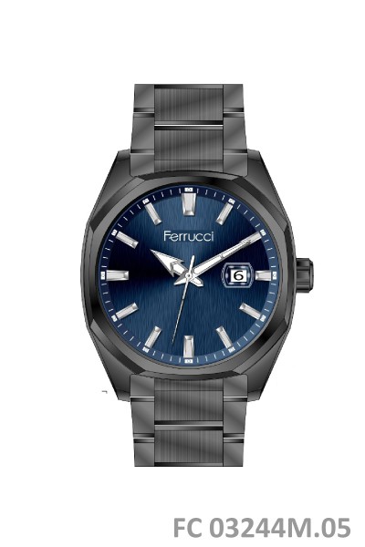 FERRUCCI TAKVİMLİ METAL KOL SAATİ